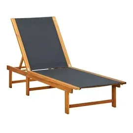 vidaXL Sonnenliege 200 x 66 x 34 cm schwarz