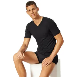 SCHIESSER UNCOVER by SCHIESSER Herren T-Shirts im Pack - Vorteilspack, V-Ausschnitt, S-3XL Schwarz L