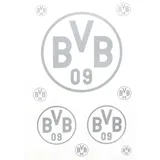 Borussia Dortmund Aufkleber Emblem 3er Set transparent silber