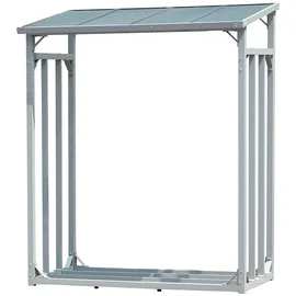 Quick Star Kaminholzregal 130 x 70 x 185 cm grau 69917546-0