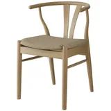 Hammel Furniture Stuhl Freja, Esszimmerstuhl, Wohnzimmerstuhl, Massivholz, gepolsterte Sitzfläche, versch. Farbvarianten beige