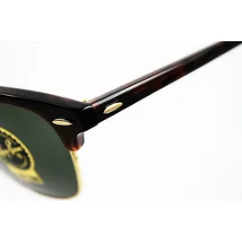Ray-Ban Clubmaster Classic RB3016 W0366 49-21 gloss tortoise/green