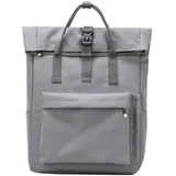 JIABAOZ Rolltop-Rucksack Damen Laptop Rucksack, Vielseitiger Tagesrucksack mit Rollverschluss,Wasserdichter Rucksack für Beruf, Schule und Reisen (Dunkelgrau,L)