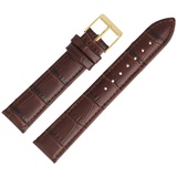 MARBURGER Uhrenarmband 18mm Leder Alligator Prägung braun