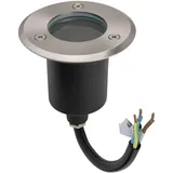 Energmix LED Einbau Bodenleuchte Edelstahl Rund IP67 ohne Leuchtmittel