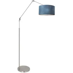Gelenkleuchte Stehleuchte Lampe Textil blau gold Höhenverstellbar beweglich