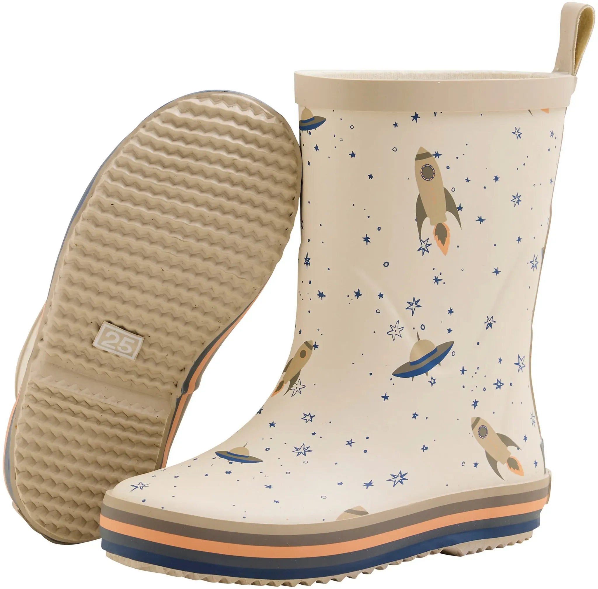 CeLaVi Gummistiefel Weltall, beige | mehrfarbig, 24