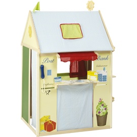 Roba Spielhaus-Kombination, enthält Kaufladen, Kasperletheater, Tafel, Schalter für Post/Bank/Kiosk