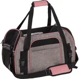Karlie Flamingo Tragetasche Xandor Taupe – 48 x 25 x 33 cm | Stilvolle & sichere Transporttasche für kleine Hunde & Katzen