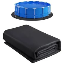 Vevor runde Poolunterlage schwarz 5,5 m