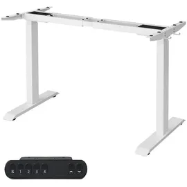 Songmics Schreibtisch Höhenverstellbar Weiß