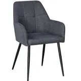 Armlehnstuhl Joe grau Webstoff B/H/T: ca. 58x85x62 cm - Grau