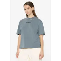 Harlem Soul HARLEM SOUL, Damen, Gr. M, blau (fog blau), Single Jersey, Material: 100% Baumwolle, bedruckt, regular fit normal, Rundhals, eingesetzt gerader Abschluss, Shirts Rundhalsshirt, aus Baumwolle