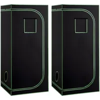 Mophorn Growzelt 80x80x180 Cm, Pflanzenzelt Mit 600d Mylar-beschichtung, Indoor-zuchtzelt Mit Sichtfenster, Bodenwanne Und Reißverschluss, Geeignet Für Obst-, Blumen- Und Gemüseanbau