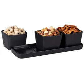 Wenko Snack und Dip Schalen Set Black Outdoor Kitchen Schwarz