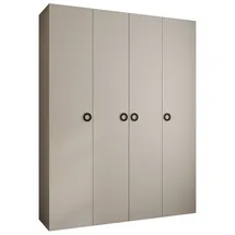 abiks möbel Drehtürenschrank COMO 190 x 245,5 x 40 cm Schwarz