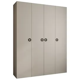 abiks möbel Drehtürenschrank COMO 190 x 245,5 x 40 cm Schwarz