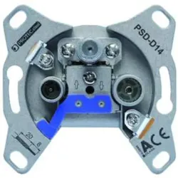 1St. Protec.class PSD-S 3-Loch SAT Antennendose Stich/End