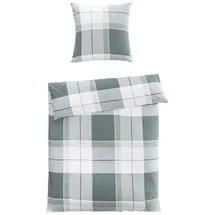 CASANOVA casa NOVA Flanell-Bettwäsche CLAIRE, 135 x 200 cm - Weiß - mit Reißverschluss