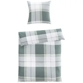 CASANOVA casa NOVA Flanell-Bettwäsche CLAIRE, 135 x 200 cm - Weiß - mit Reißverschluss