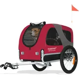 DOGGYHUT® MEDIUM Hundefahrradanhänger Hundeanhänger Fahrradanhänger - Rot/Schwarz