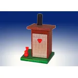 Räucherofen Räuchermann Herzhäuschen Gartenklo BxHxT 5x10x5cm NEU bunt