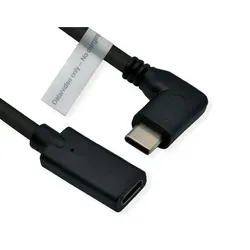 ROLINE Video-Verlängerungskabel (DP Alt Mode) USB Typ C-C, ST/BU, schwarz, 2 m