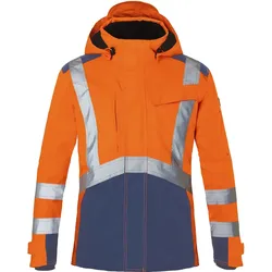 Warnschutz Winterjacke "REFLECTIQ" - L - orange/dunkelblau