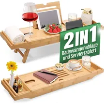 HEIMwert Badewannenablage Wannenablage Braun