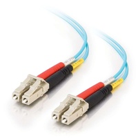 C2G LC-LC 50/125 OM3 Duplex Multimode PVC Fiber Optic Cable (LSZH) - Aqua