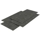 neu.haus Duschrückwandset Bladel 4er Set 120 x 60 cm Grey Diamond