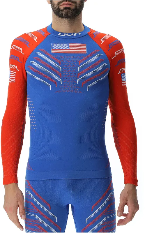 UYN Natyon 3.0 USA langarm Ski-Funktionsshirt T025 - usa XS