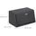 Relaxdays Brotkasten Edelstahl, Brot Aufbewahrungsbox, HBT: 20,5 x 34,5 x 23,5 cm, Brotaufbewahrung, Metall, schwarz
