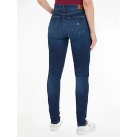 Tommy Hilfiger skinny fit Jeans mit Label-Stitching Modell 'NORA', Dunkelblau, 28/32