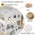 XDOVET Hausbett mit Treppe 90 x 200 cm grau