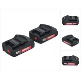 Metabo Akku Set 18 V 2,0 Ah 2 Stück