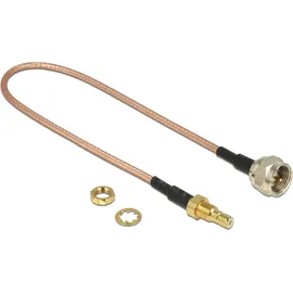 DeLock WLAN-Antennen Anschlusskabel [1x SMB-Buchse - 1x F-Stecker] 0.25m Braun