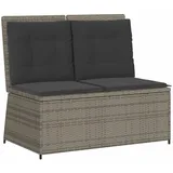 Furnicato Gartenbank Grau Poly Rattan