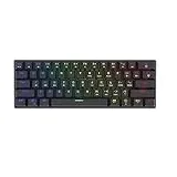 SAVIO Gaming Tastatur Mechanische “Blackout” Schwarz - 60 Prozent RGB Gaming Keyboard mit QWERTY Layout - Mechanische Gaming Tastatur Kompatibel mit Windows PC & Mac