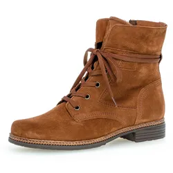 Schnürboots, Blockabsatz, Schnürstiefelette mit schaftumwickelenden Schnürsenkeln, Gr. 38,5, braun, , 32655005-38,5