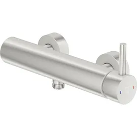 Steinberg Serie 100 Duscharmatur Aufputz-Einhebelmischer für 1 Verbraucher Brushed Nickel 1001220BN