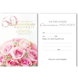 Verlag Dominique Grußkarten Einladung - 5 Einladungskarten im Format 10,5 x 15 cm mit 5 weiß