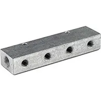 Riegler Verteilerleiste, Abgänge einseitig, Eingang 2x3/8, Ausgang 4x1/4