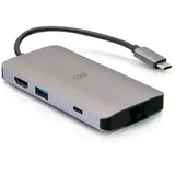 C2G USB-C Mini Dock with HDMI, 2x USB-A, Ethernet, SD Card Reader, and USB-C Power Delivery bis zu 100 W - 4K 30 Hz