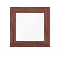 Kunststofffenster in Holzoptik Braun, Kömmerling 70 AD, Dekorfarbe Mahagoni, 510 x 510 mm, festverglast, individuell online konfigurieren