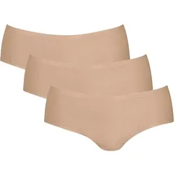 Panty Damen 3er Pack Bequem sitzend-Essentials Hipster 3P beige L / XL