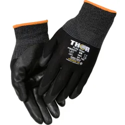 ABENA® Nitrilhandschuhe Thor Flex Vinter, gefüttert, schwarz, Handschuh ideal geeignet für Leicht- und Bauindustrie, 1 Packung = 12 Paar, Größe 9