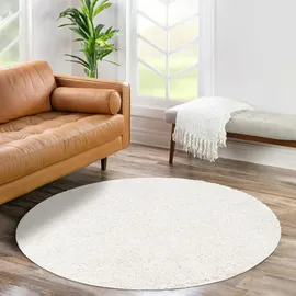 Carpet City City Shaggy Hochflorteppich 200 x 200 cm Beige