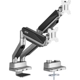 Maclean Brackets Ergo Office ER-446 2-Fach Monitorhalterung mit Gasfeder 17-35" Zoll Schwenkbar Neigbar Drehbar Höhenverstellbar Doppelarm VESA 75x75 100x100 bis 2x15kg
