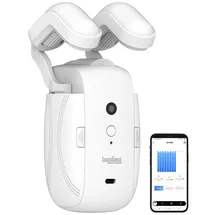 Luminea Home Control Smarter 3in1-Universal-Vorhangmotor mit Akku, Bluetooth, App und Timer